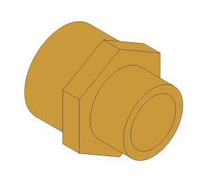 Product: Brass Screwed Pipe Hexagon Nipple Reducing
