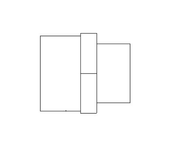 bimstore plan image of the Brass Screwed Pipe Hexagon Nipple Reducing from Boss