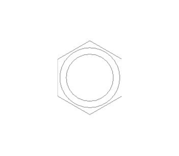 bimstore side image of the Brass Screwed Pipe Hexagon Nipple from Boss