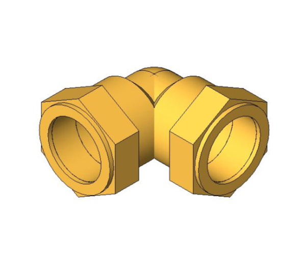bimstore 3D image of the Compression Elbow from Boss