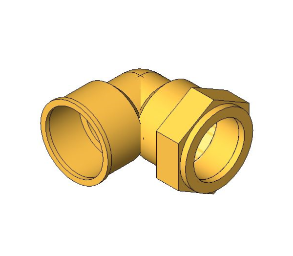 bimstore 3D image of the Compression Female Threaded Elbow from Boss