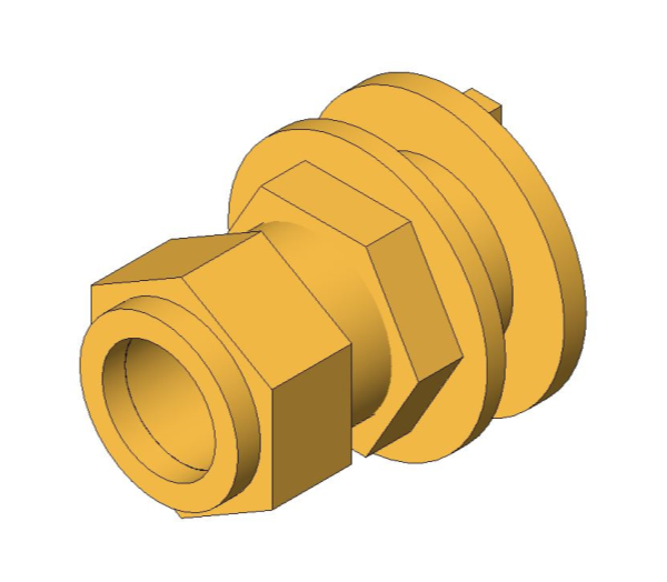 bimstore 3D image of the Compression Flanged Tank Connector from Boss