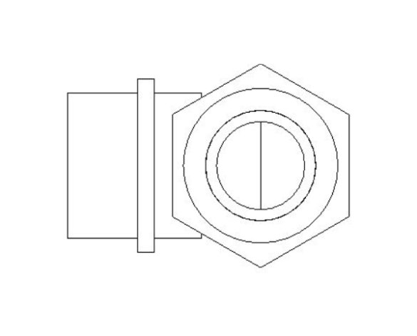 bimstore side image of the Compression Male Elbow from Boss