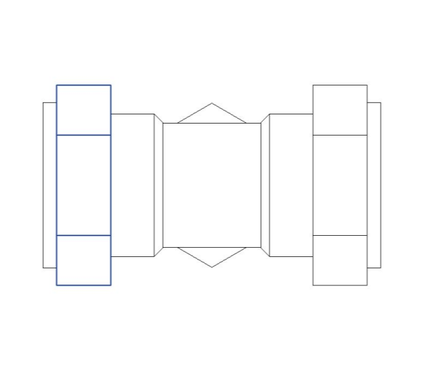 bimstore front image of the Compression Reduced Branch Tee from Boss