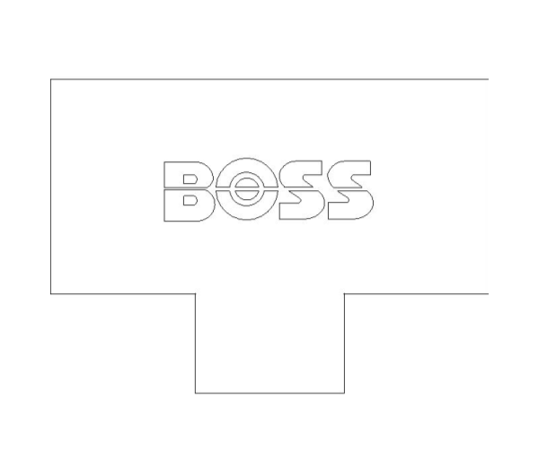 bimstore plan image of the End Feed Fitting Branch Reduced Tee from Boss