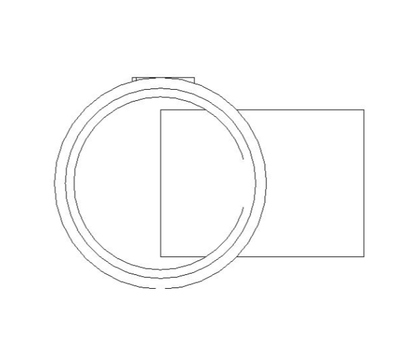 bimstore side image of the End Feed Fitting Branch Reduced Tee from Boss