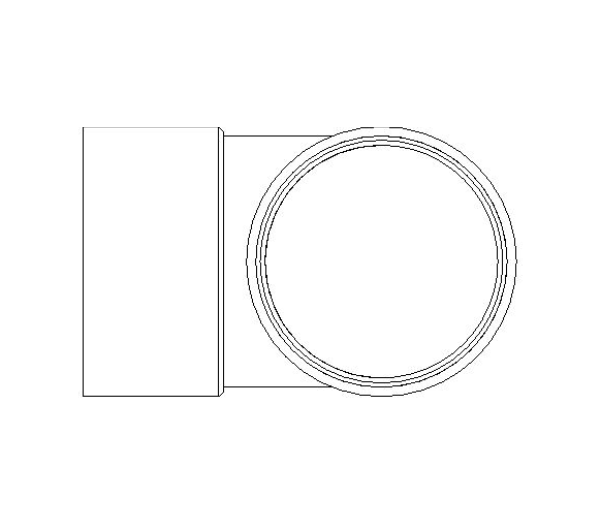 bimstore side image of the End Feed Fitting - Elbow from Boss
