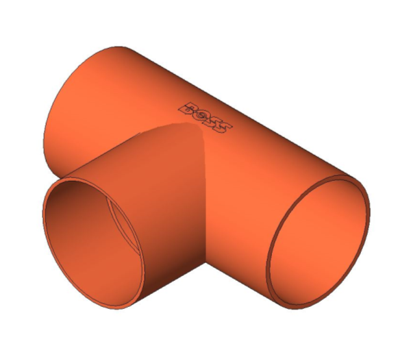 bimstore 3D image of the End Feed Fitting - Equal Tee from Boss
