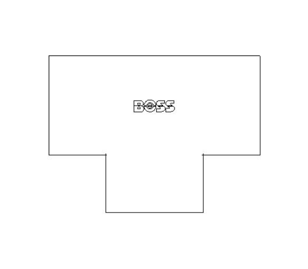 bimstore plan image of the End Feed Fitting - Equal Tee from Boss