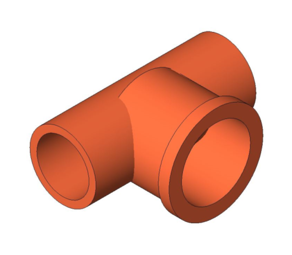 bimstore 3D image of the End Feed Fitting - Female Branch Tee from Boss