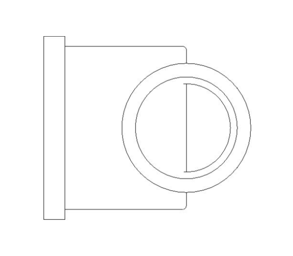 bimstore side image of the End Feed Fitting - Female Branch Tee from Boss