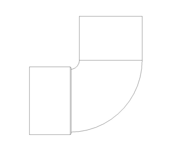 bimstore plan image of the End Feed Fitting - Street Elbow from Boss