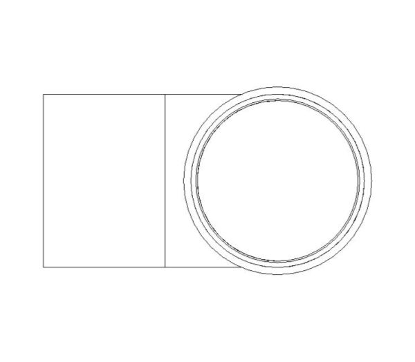 bimstore side image of the End Feed Fitting - Street Elbow from Boss
