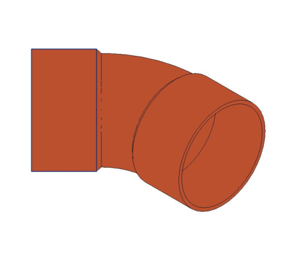 bimstore 3D image of the End Feed Fittings 45 Degree Elbow from Boss