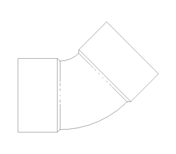 bimstore plan image of the End Feed Fittings 45 Degree Elbow from Boss