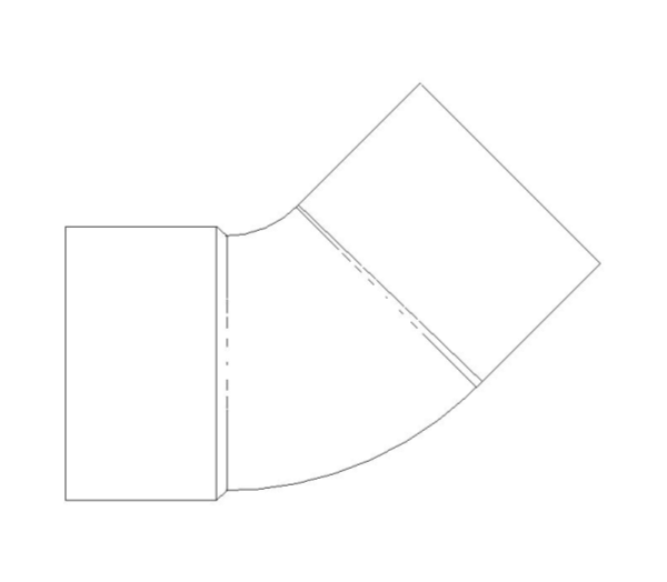 bimstore plan image of the End Feed Fitting 45 Degree Street Elbow from Boss