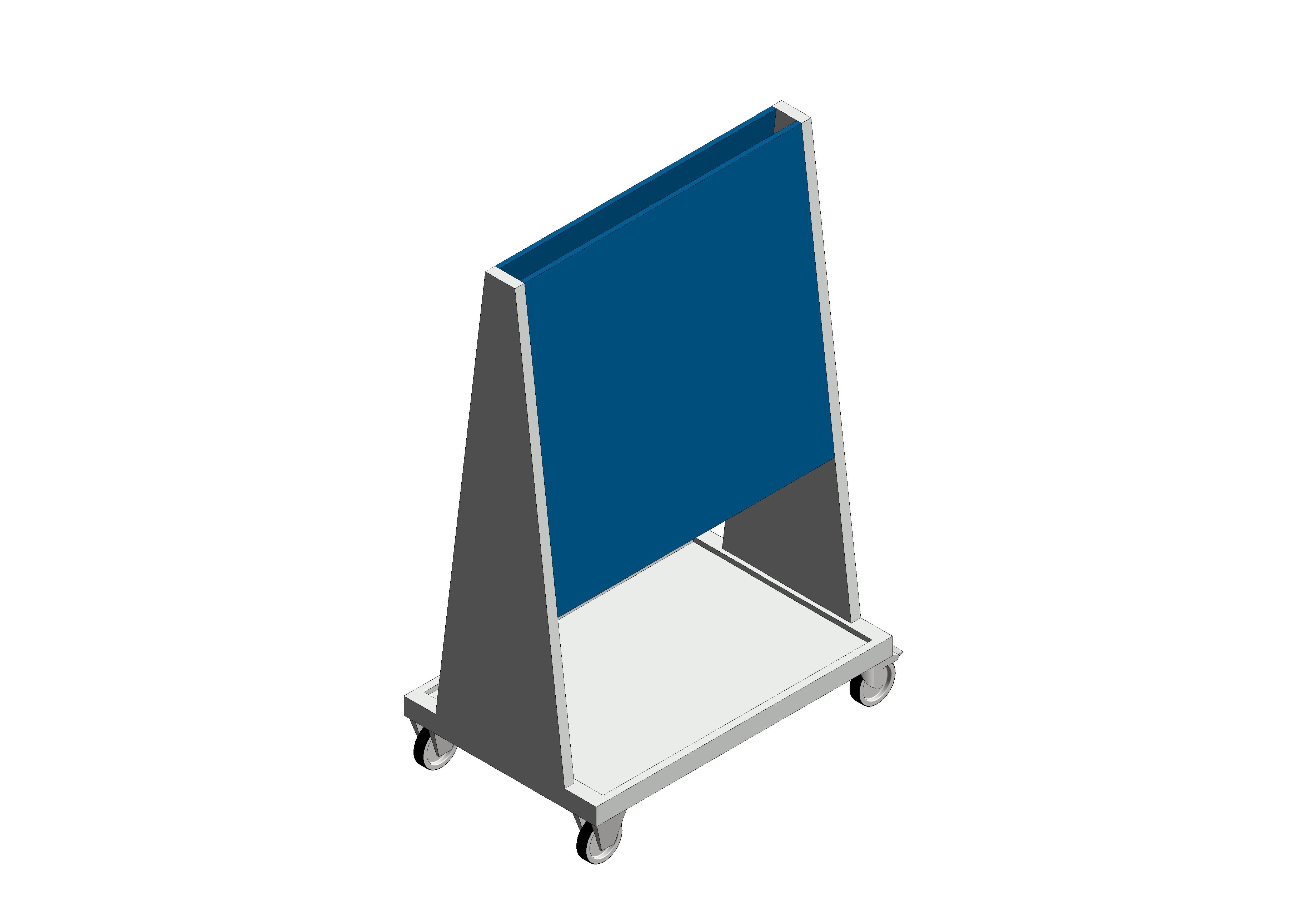 bimstore 3D image of the Perfo 6 Panel Trolley from Bott
