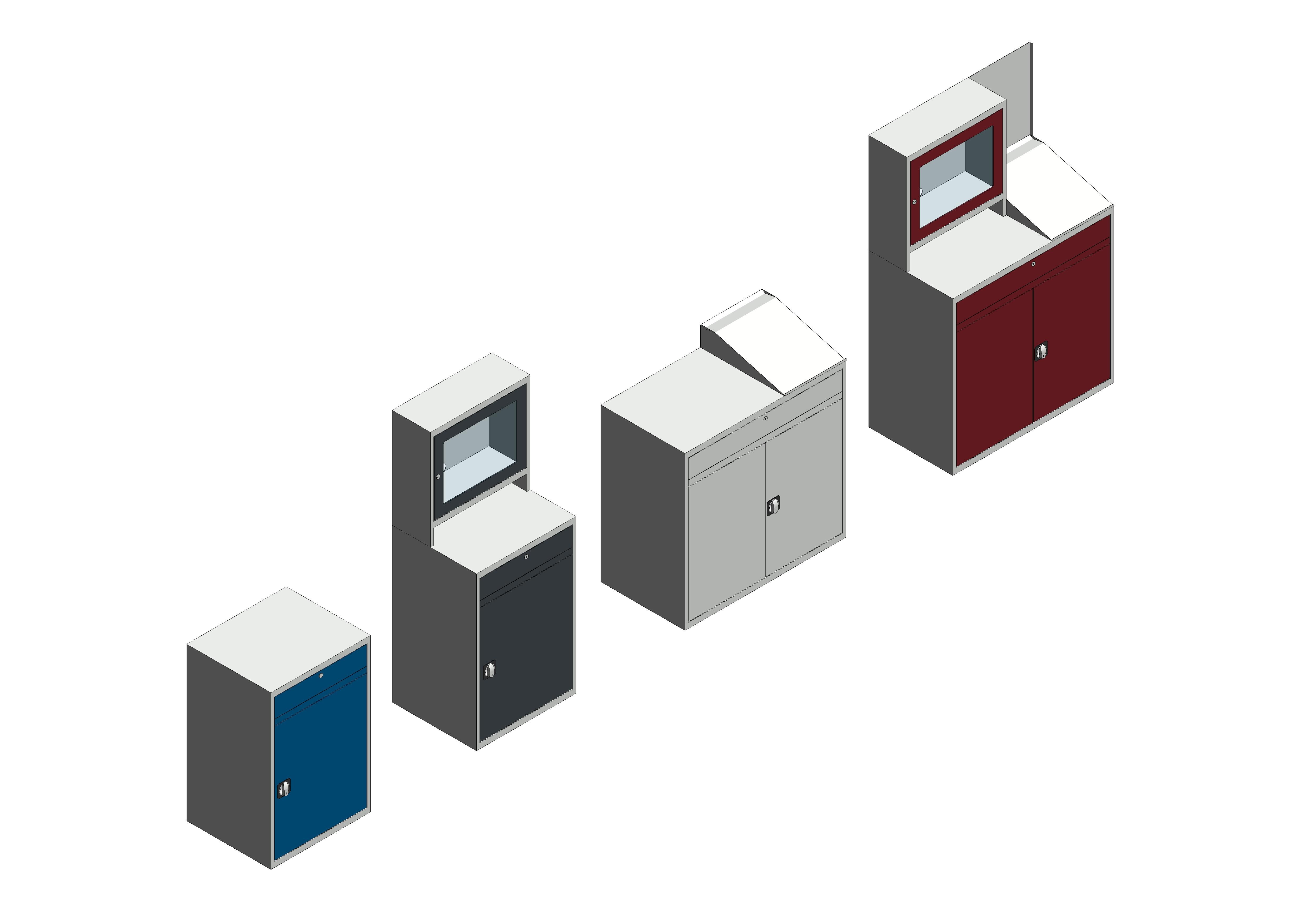 bimstore 3D all image of the Verso Computer Cupboard from Bott