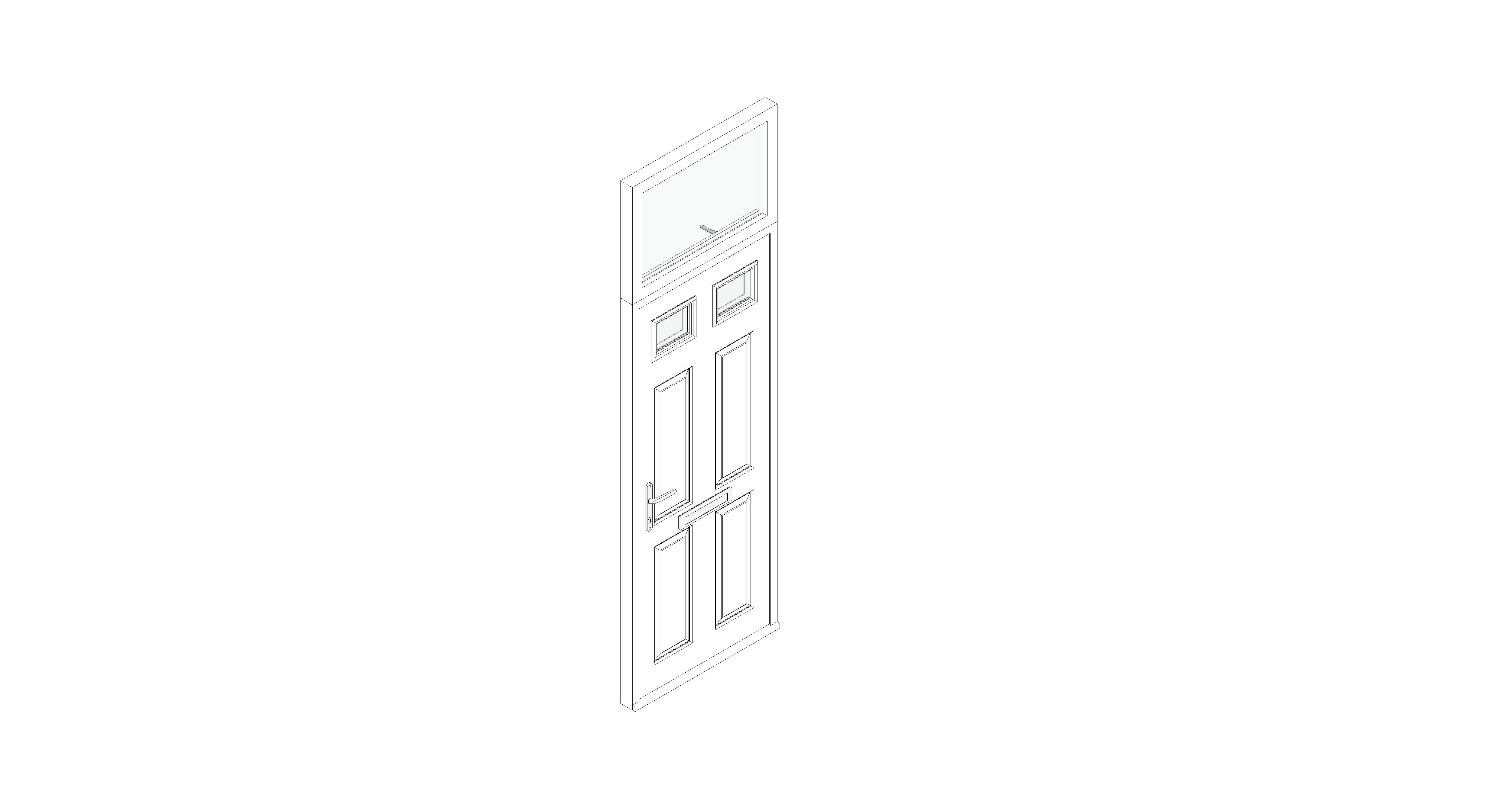Fire Door - Alnwick with Fanlight