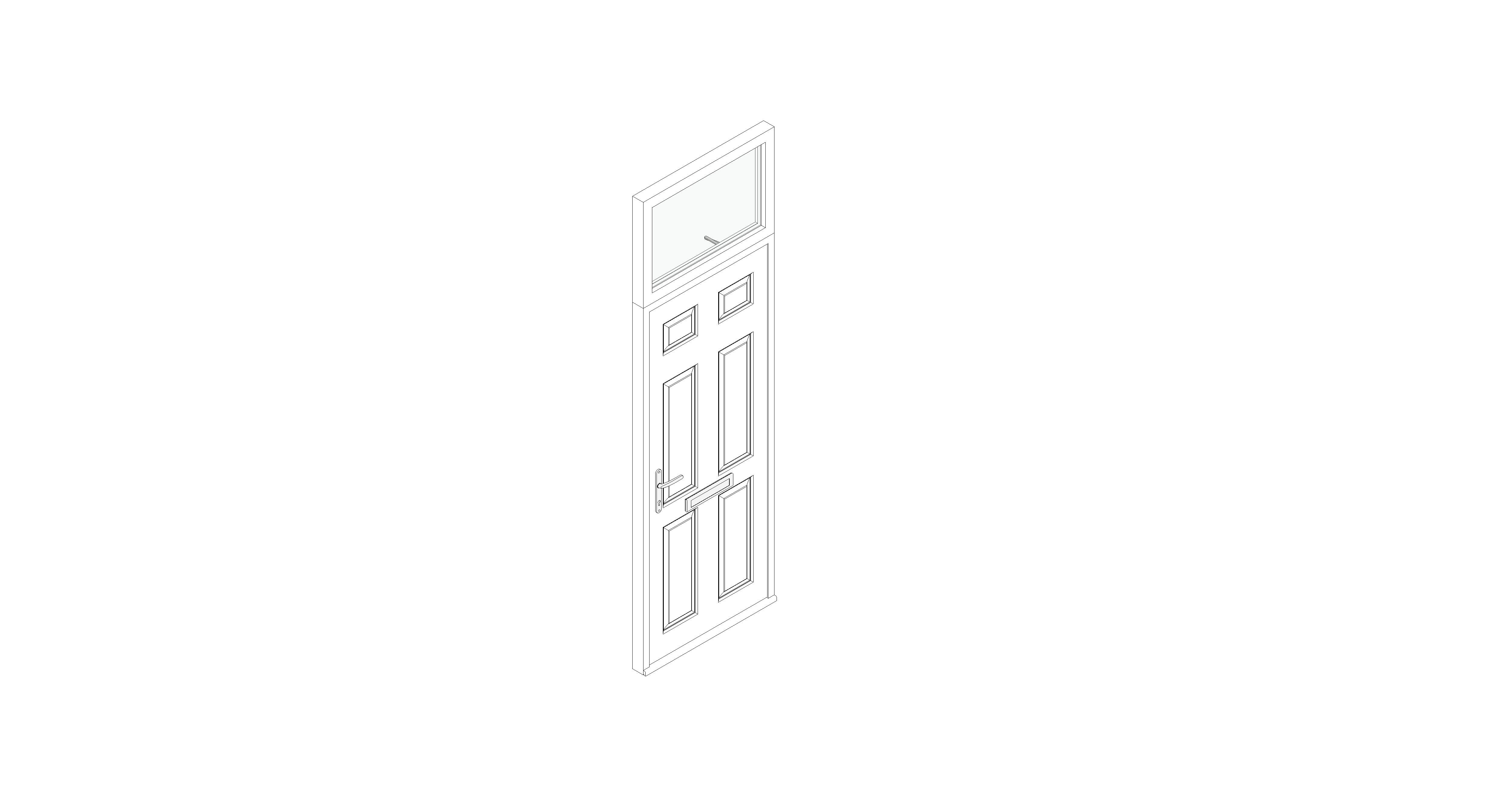 Fire Door - Cuthbert with Fanlight