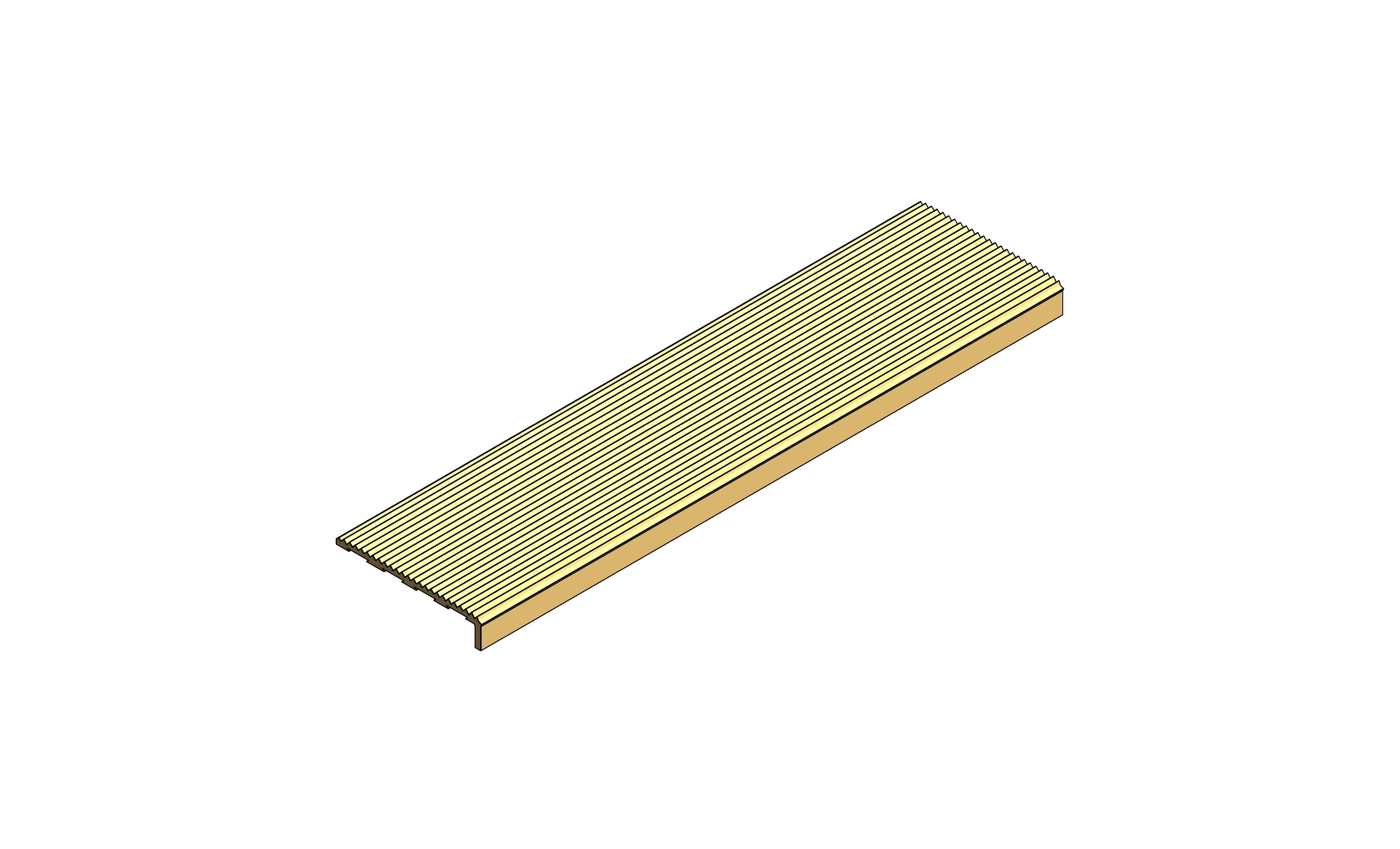 Image of Solid Brass Stair Nosing - 041