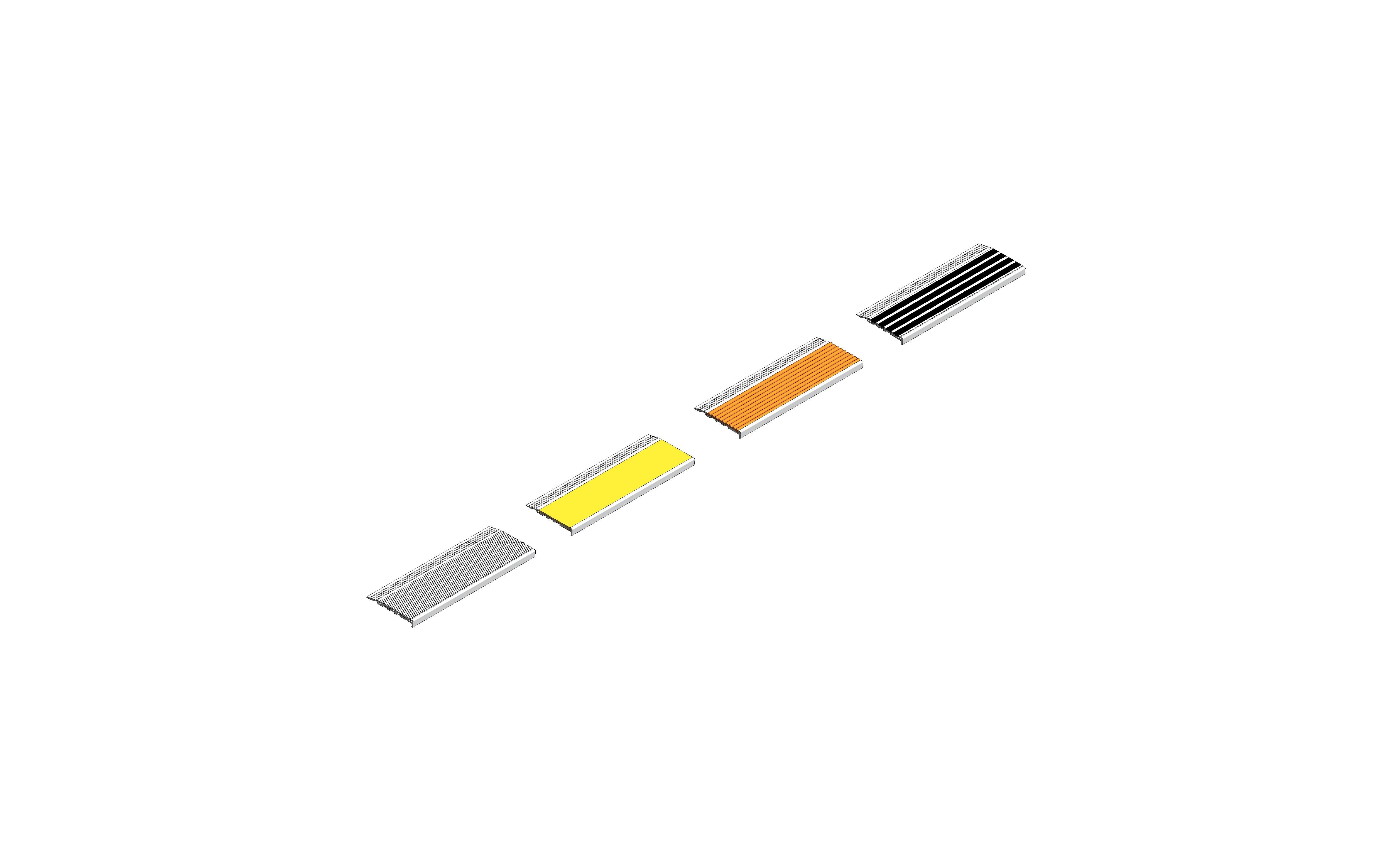 Image of Aluminium & Solid Brass Stair Nosing - 104 & 404