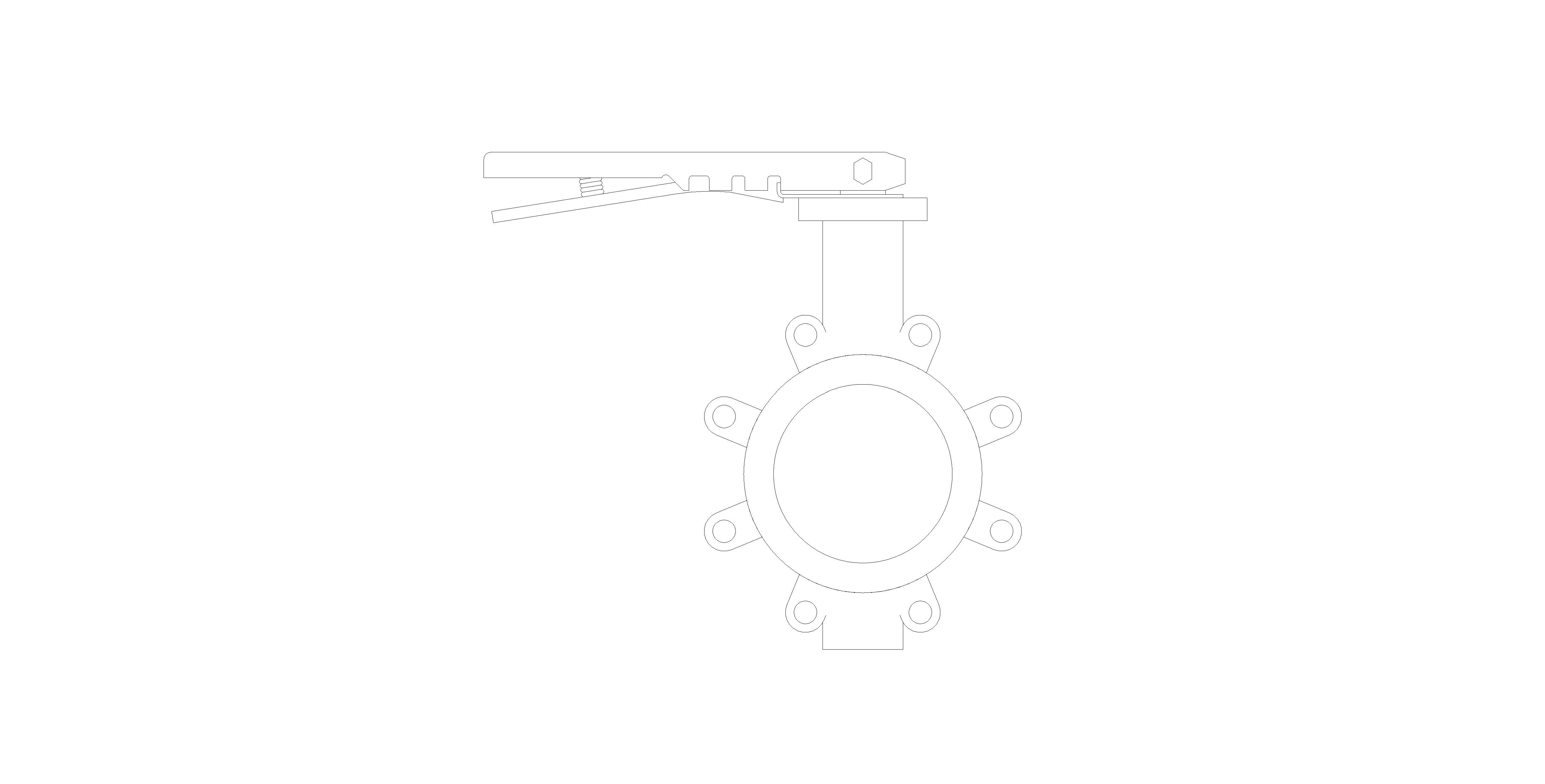 Image of Butterfly Valve Ductile Iron Fully Lugged Lever Operated - F631