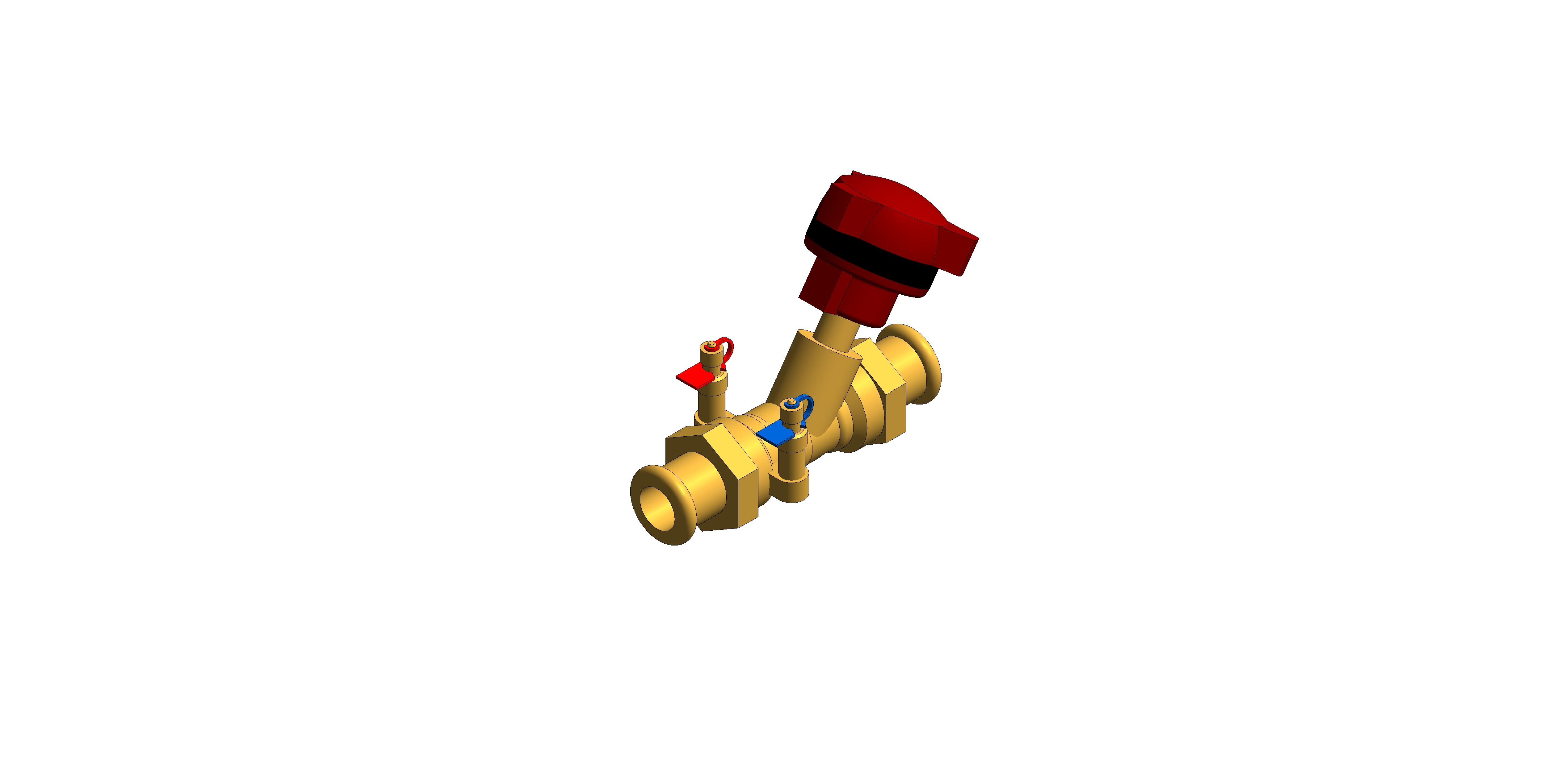 Product: D934.PF - Bronze Fixed Orifice Double Regulating Valve - Ultra-Low Flow