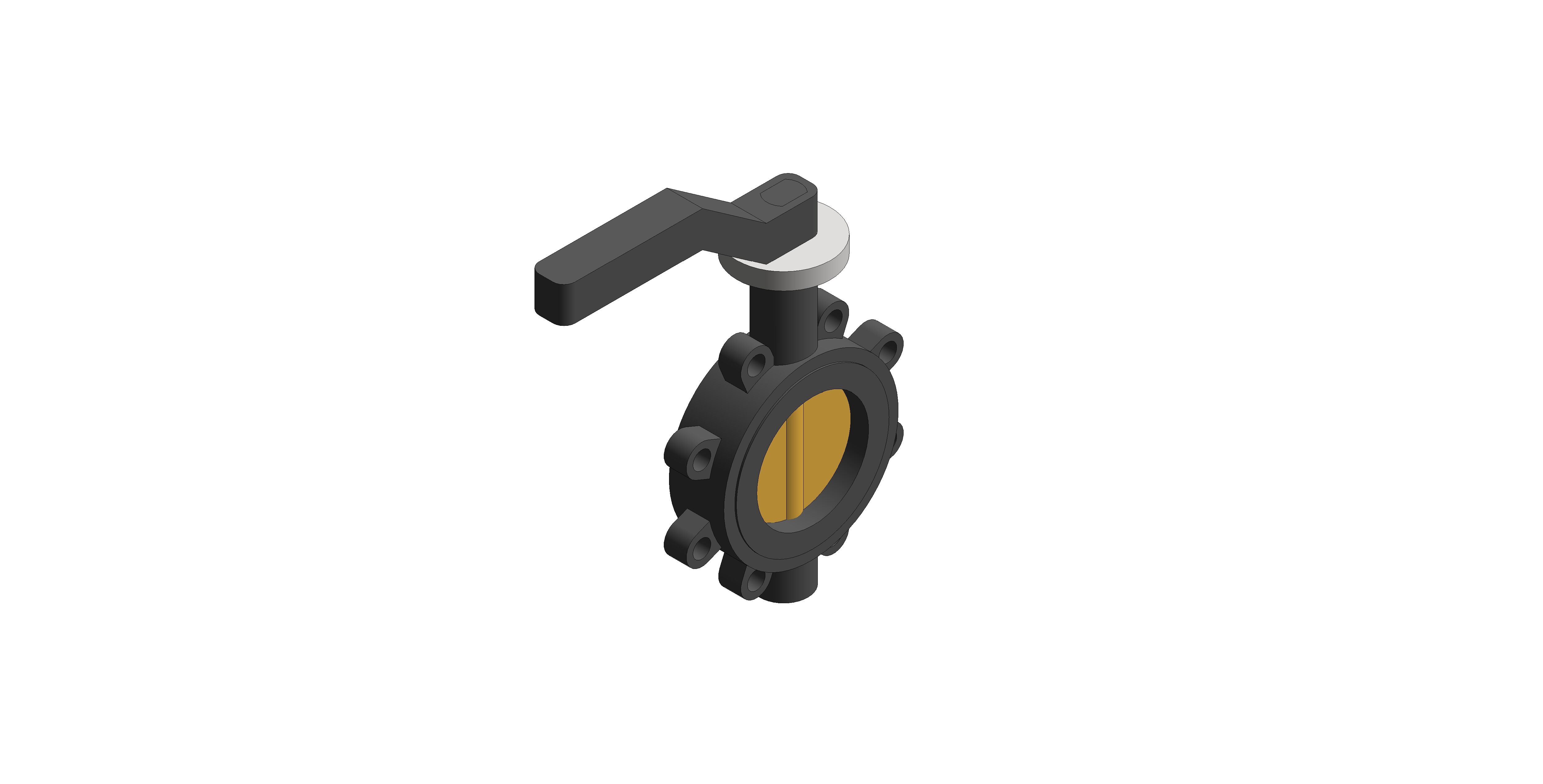 Product: F614 - Fully-Lugged Lever Operated Butterfly Valves - Ductile Iron (2019-2025 Design)