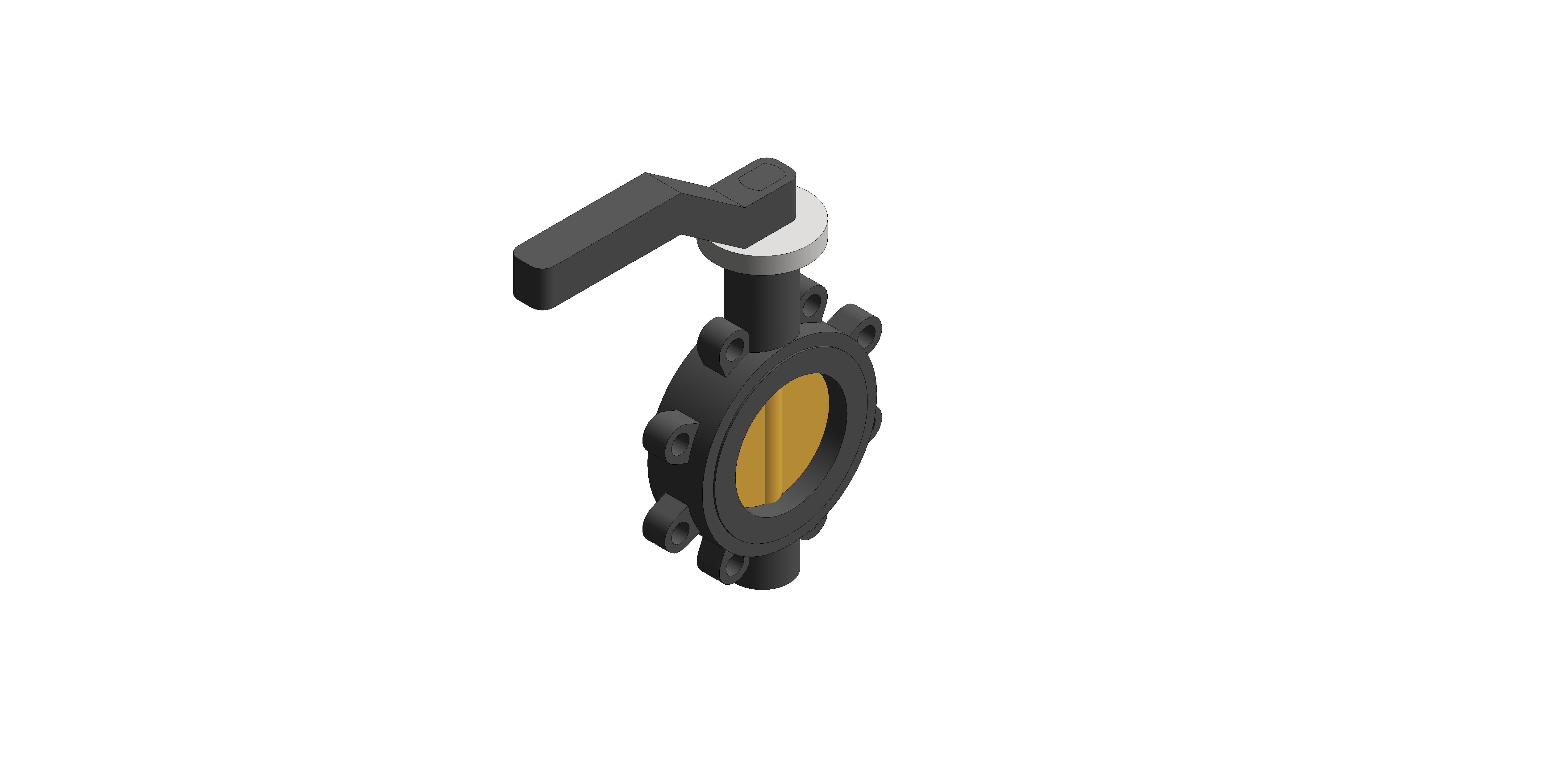 Product: F624 - Fully-Lugged Lever Operated Butterfly Valves - Ductile Iron (2019-2025 Design)