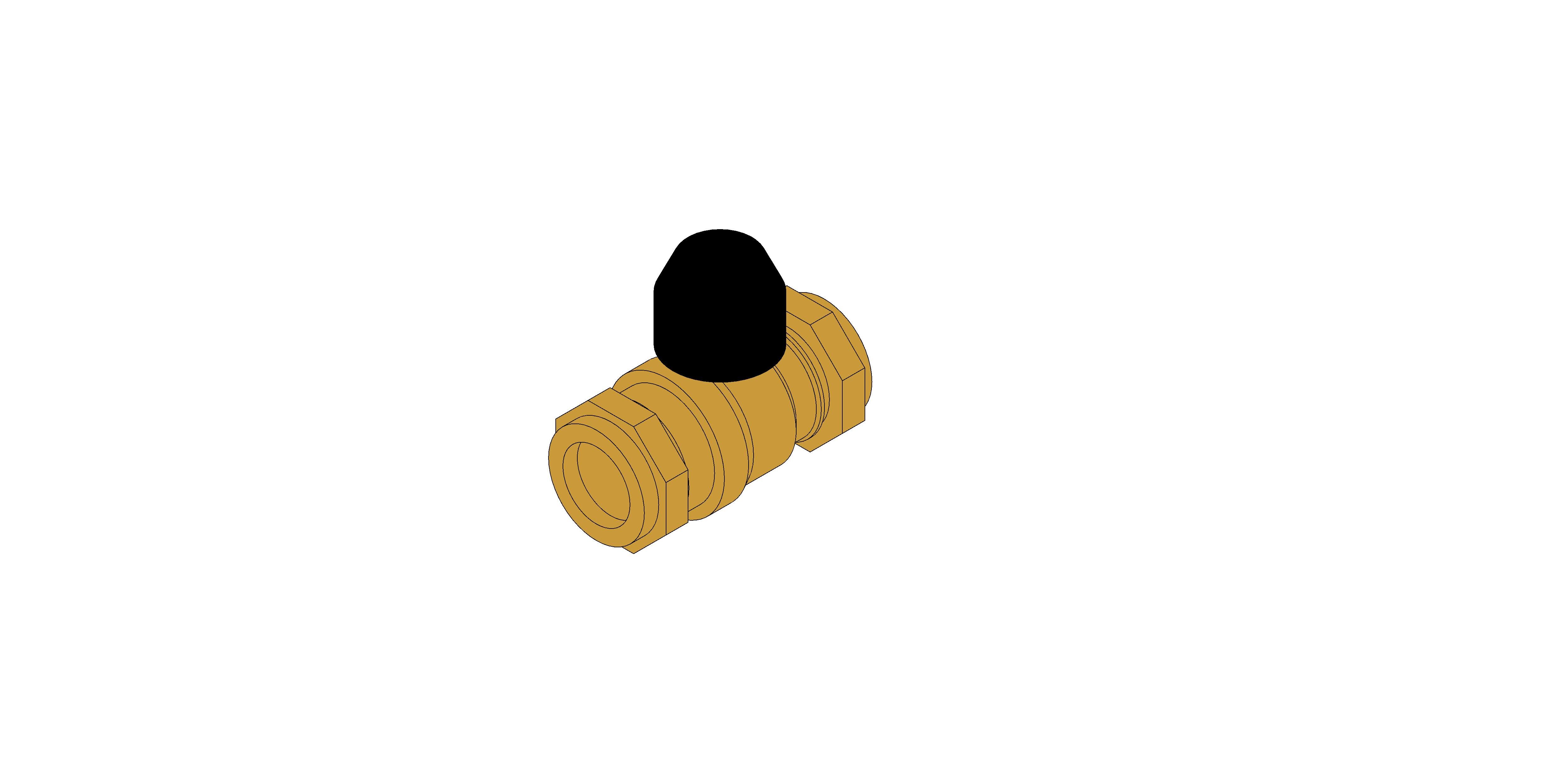Product: D171CLS - Lockshield Ball Valve - Bronze
