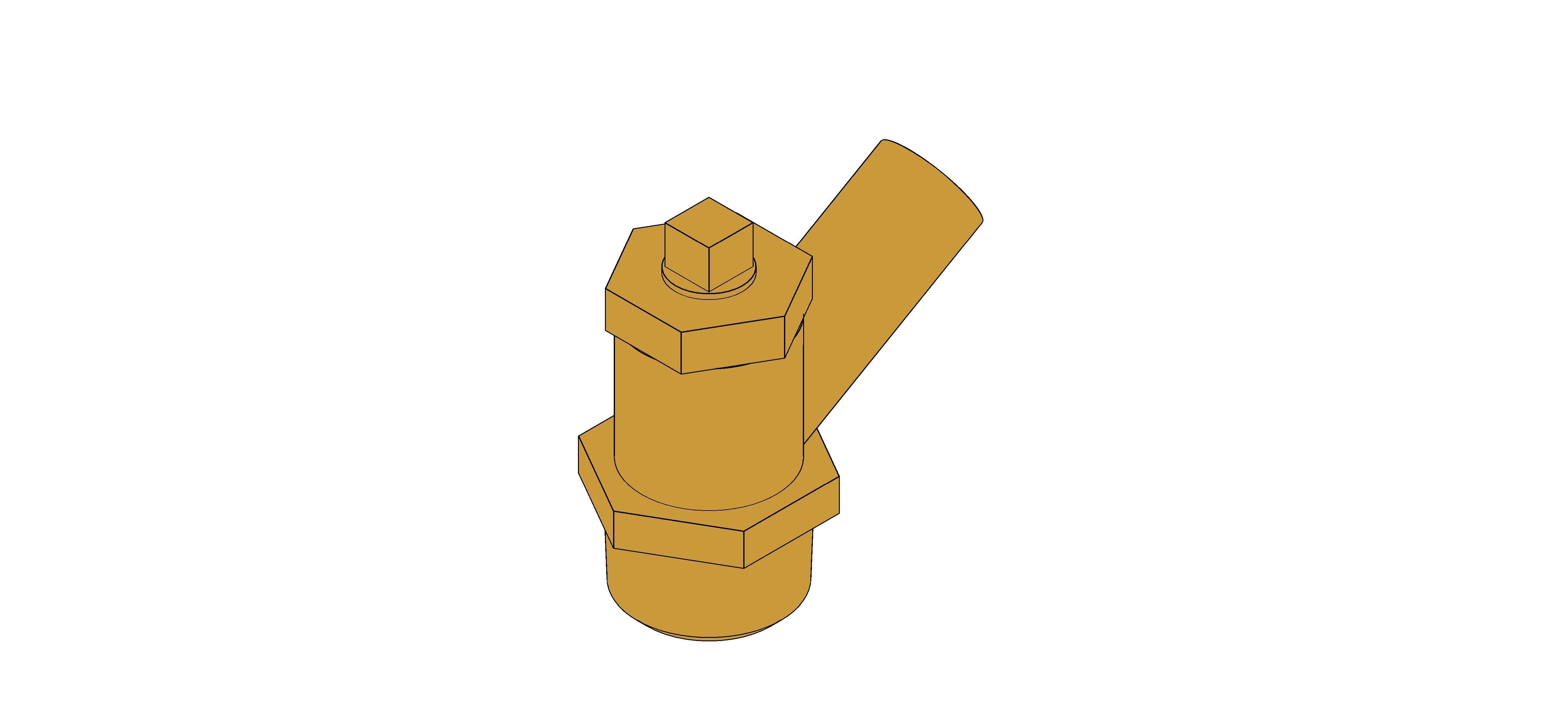 Product: D341 - Draining Tap - DZR Brass