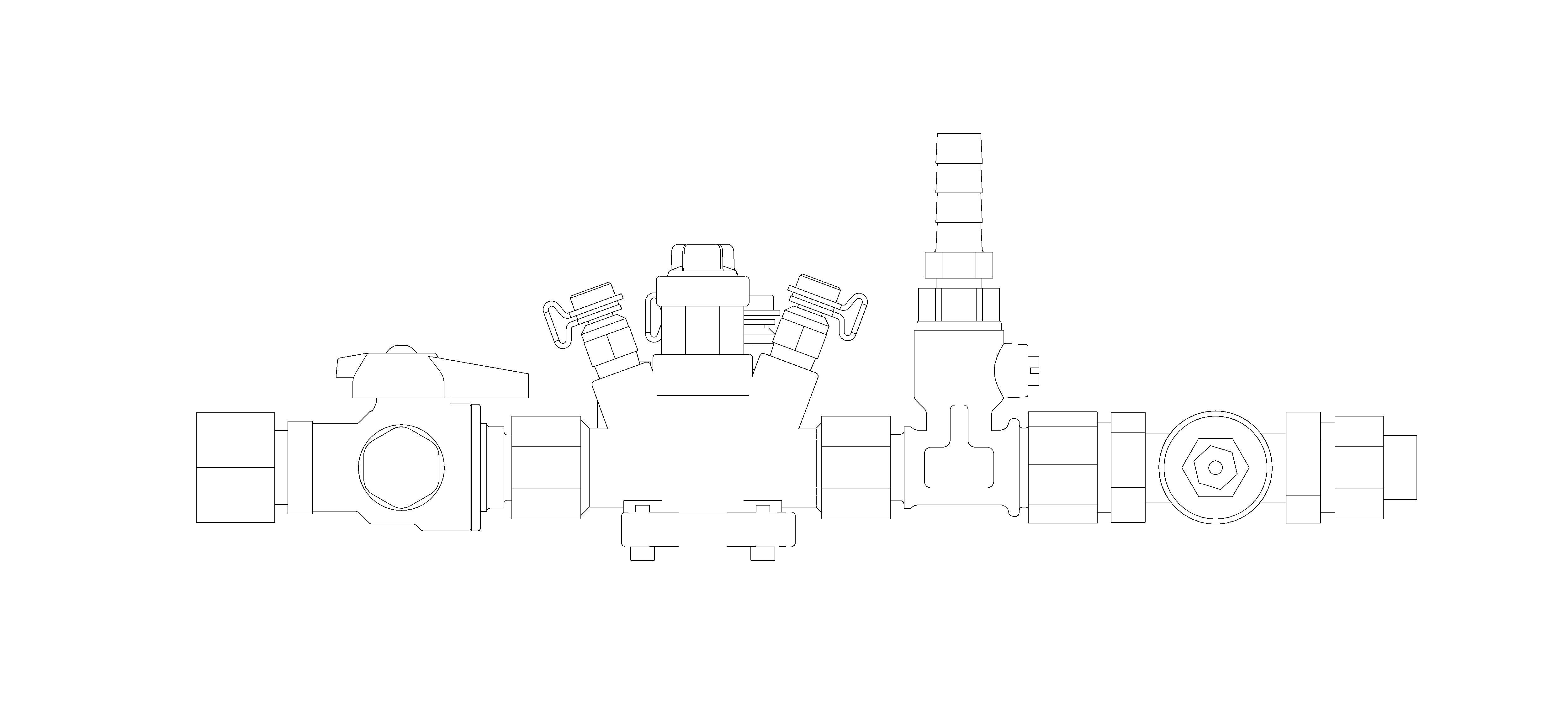 Product: DD40BSS4B - Dominator Peak Pro with PICV, BSRIA Flushing Drain & 4-Port