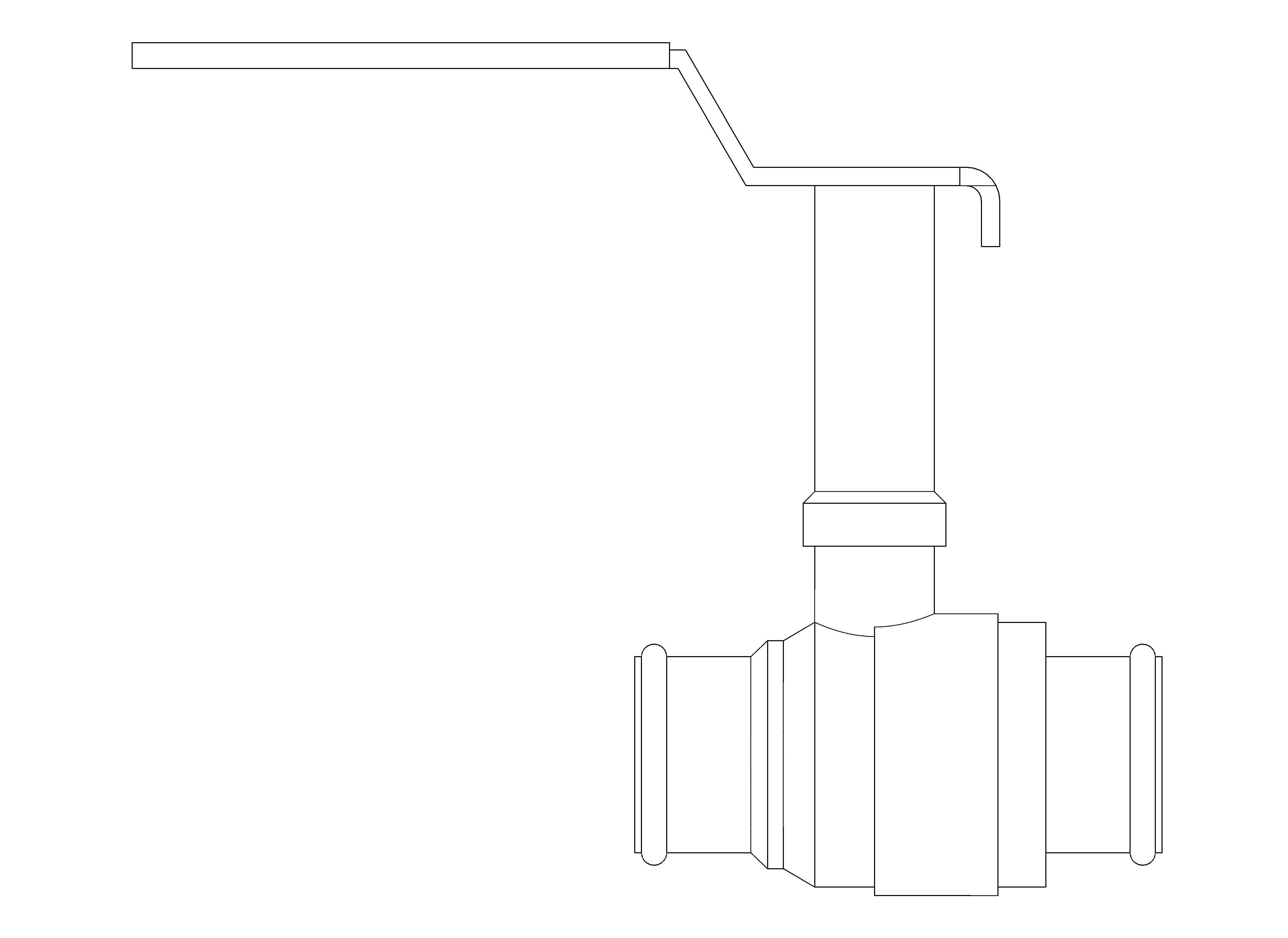 Product: DZR Press Fit Ball Valve - Extension Stem - D172AEXS.PF
