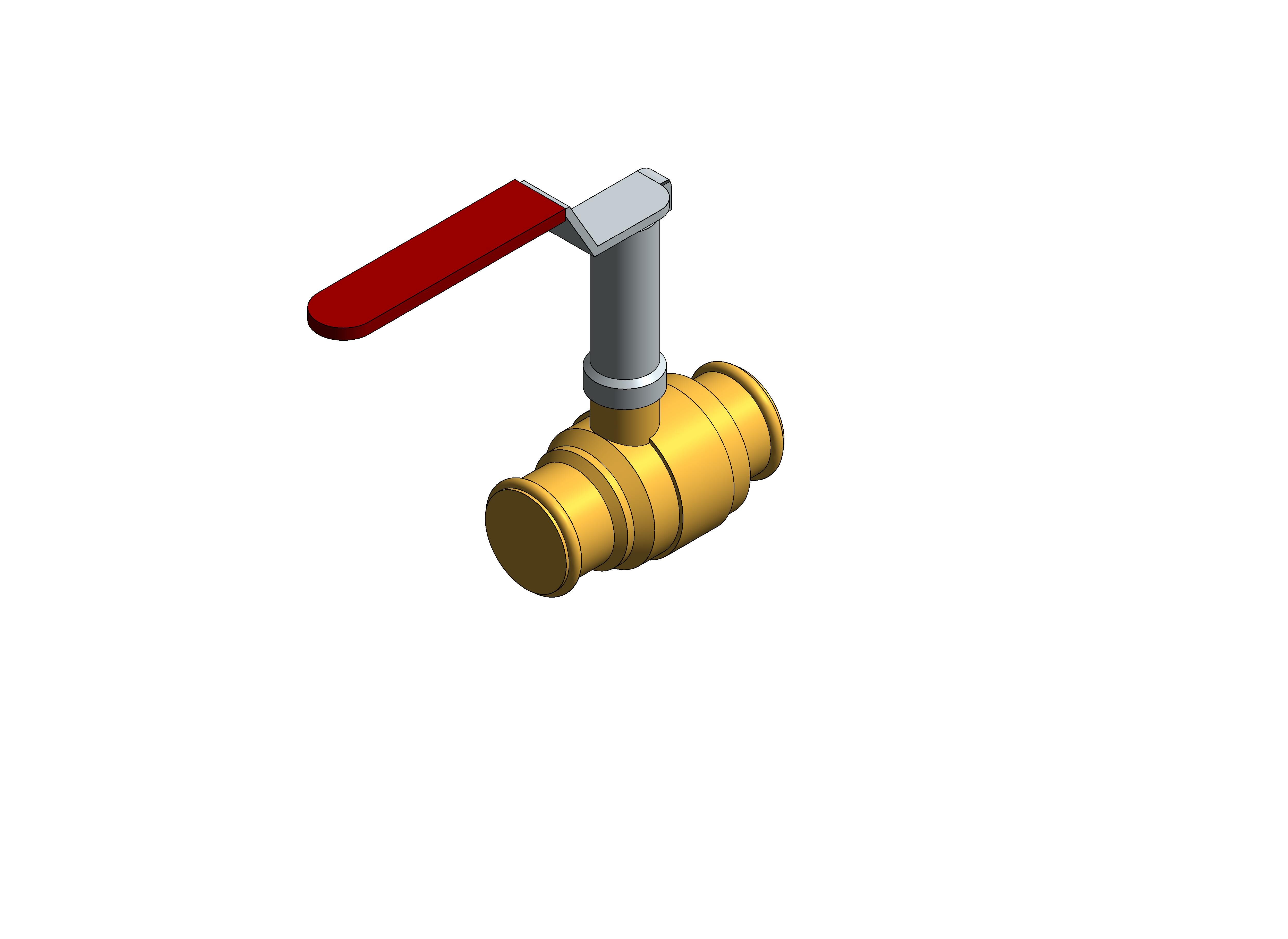 Product: DZR Press Fit Ball Valve - Extension Stem - D172AEXS.PF