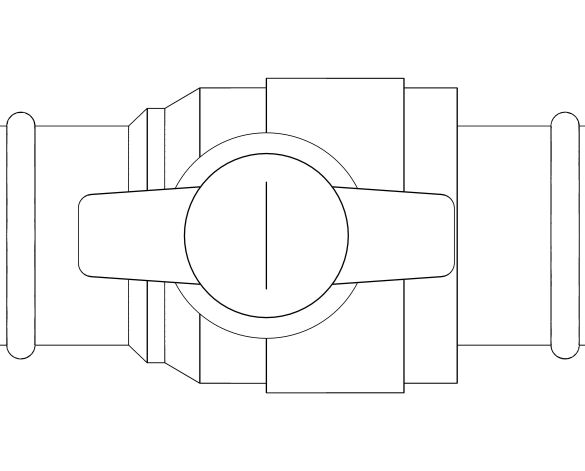 Product: DZR Press Fit Ball Valve - T Handle - D172ATH.PF