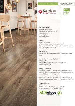 Environmental Product Declaration (EPD)