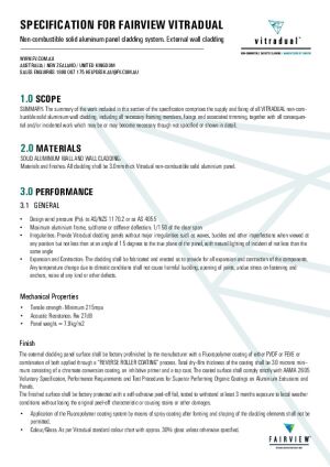 Specification Clause