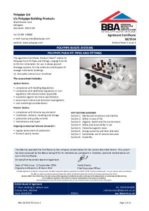 BBA Certificates