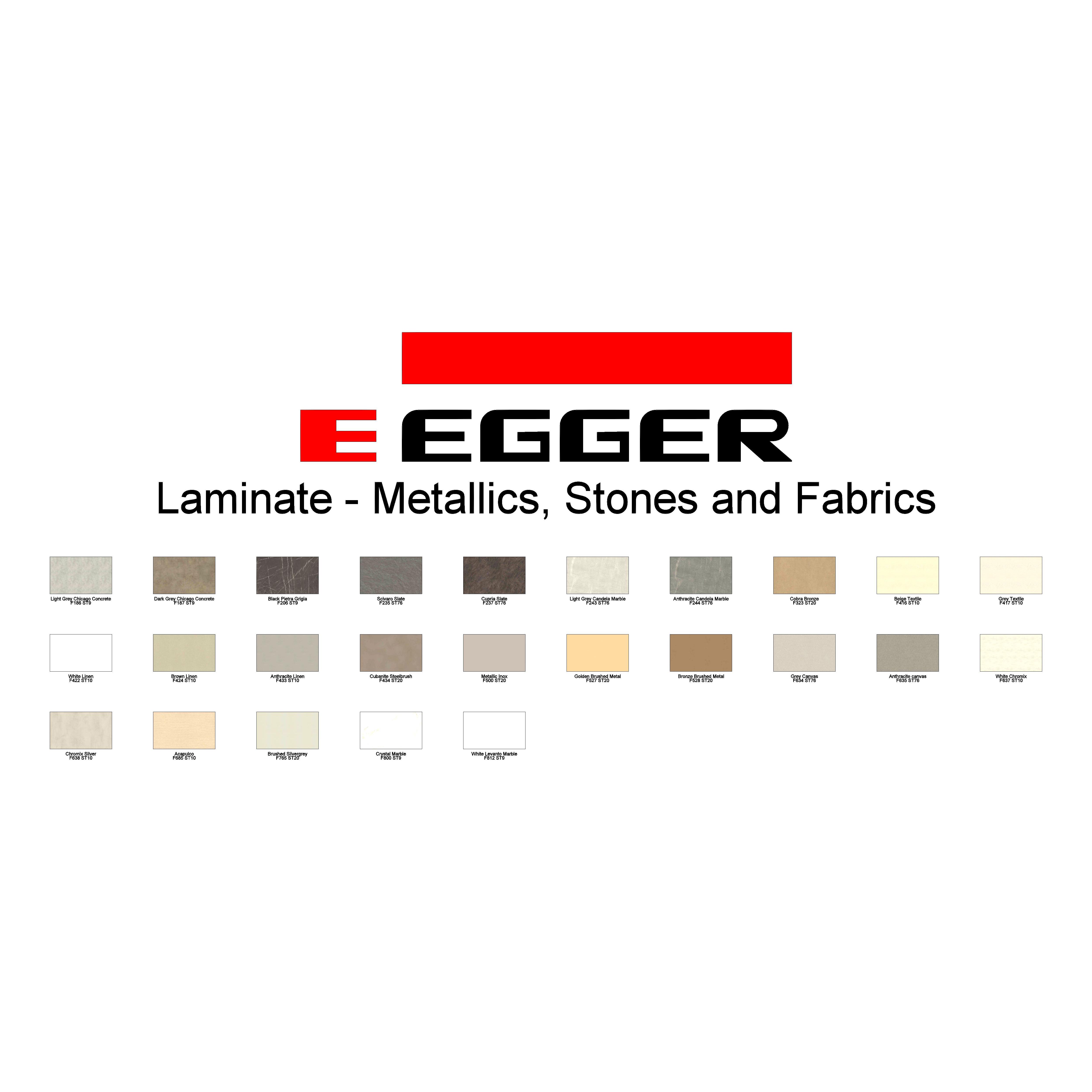 Product: Laminate - Metallics, Stones and Fabrics