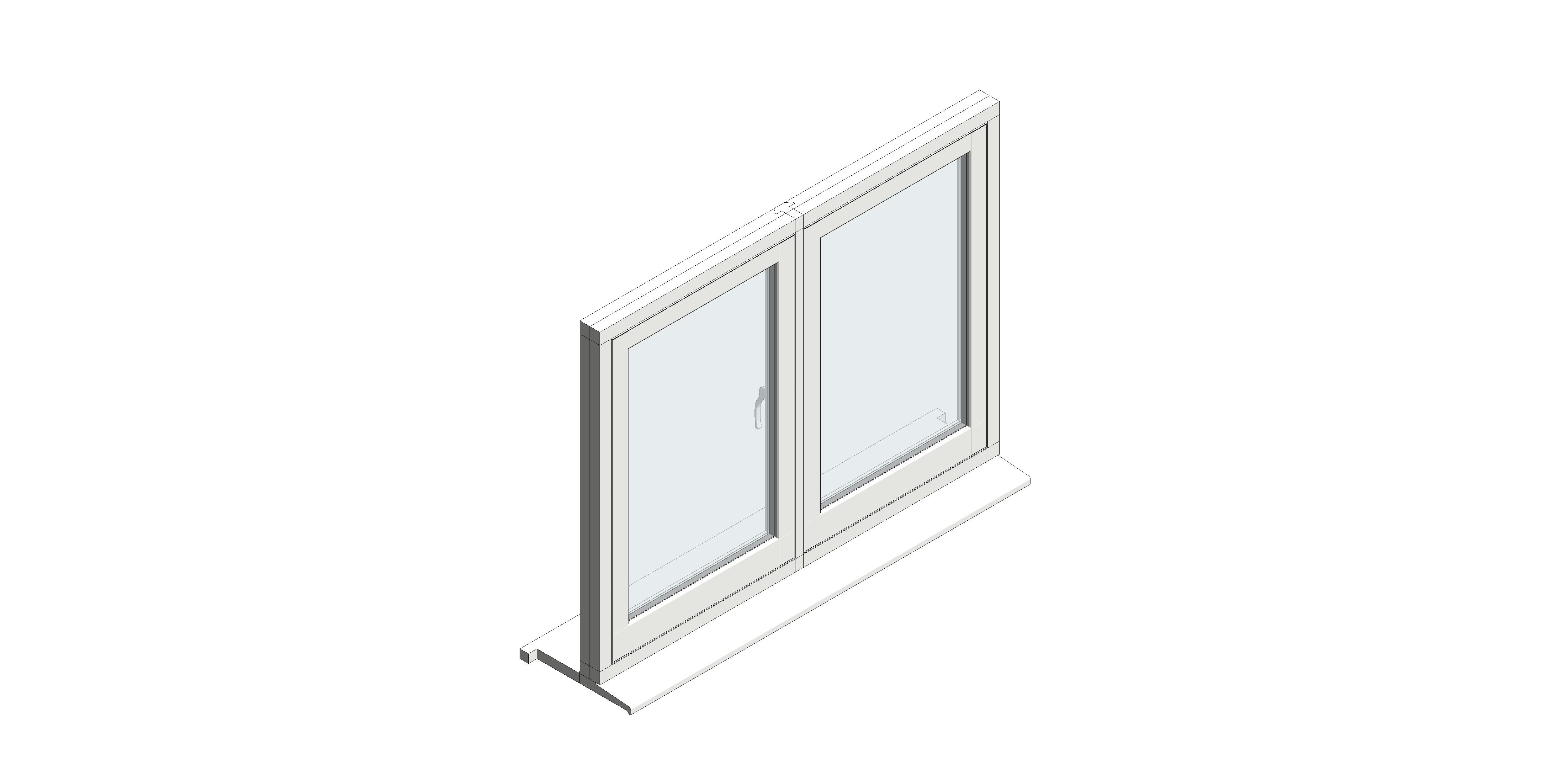 Product: Flush Casement Window - Side Hung Double