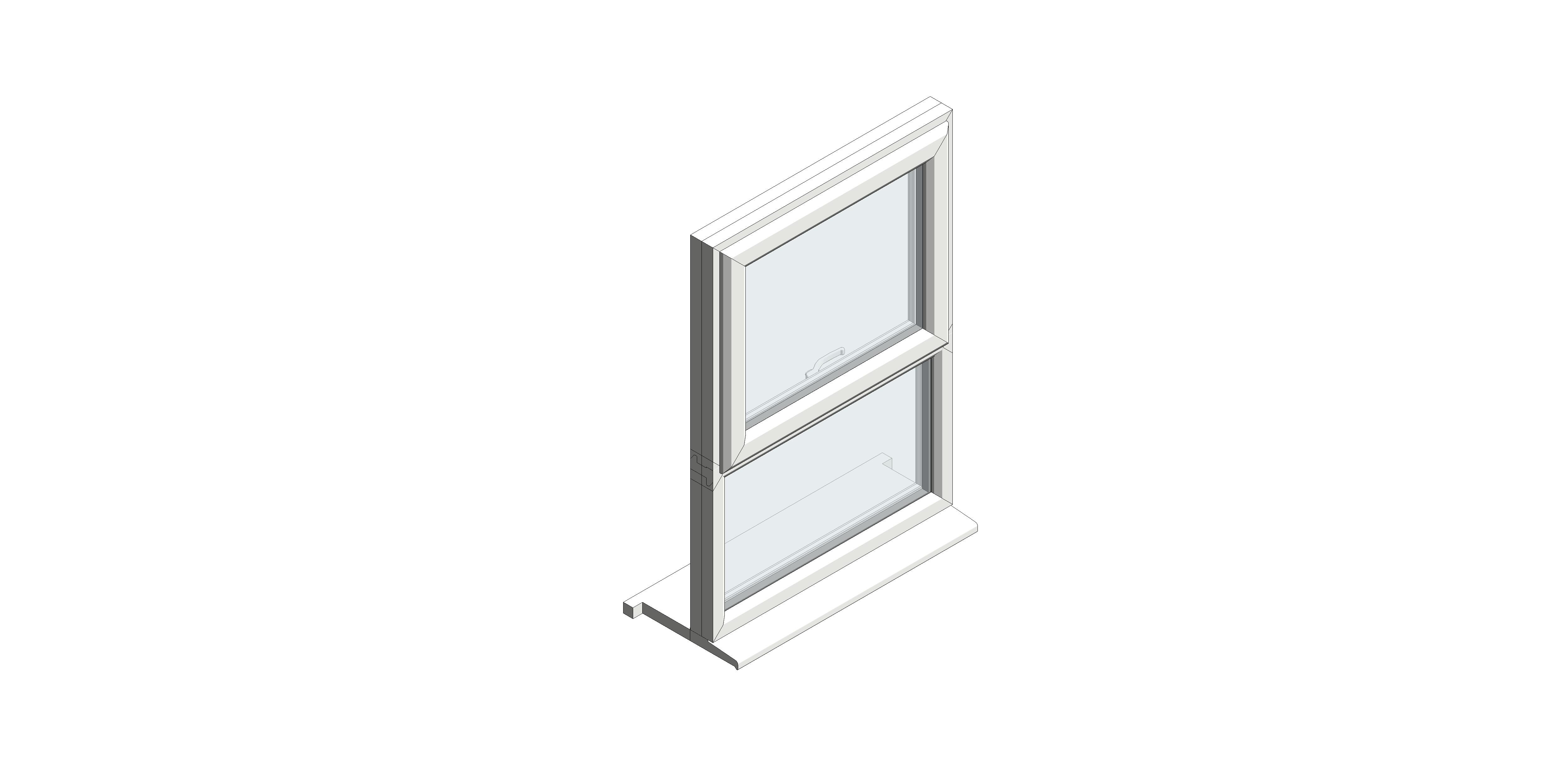Product: Profile 22 Casement Window - Chamfered - Top Hung Over Fixed