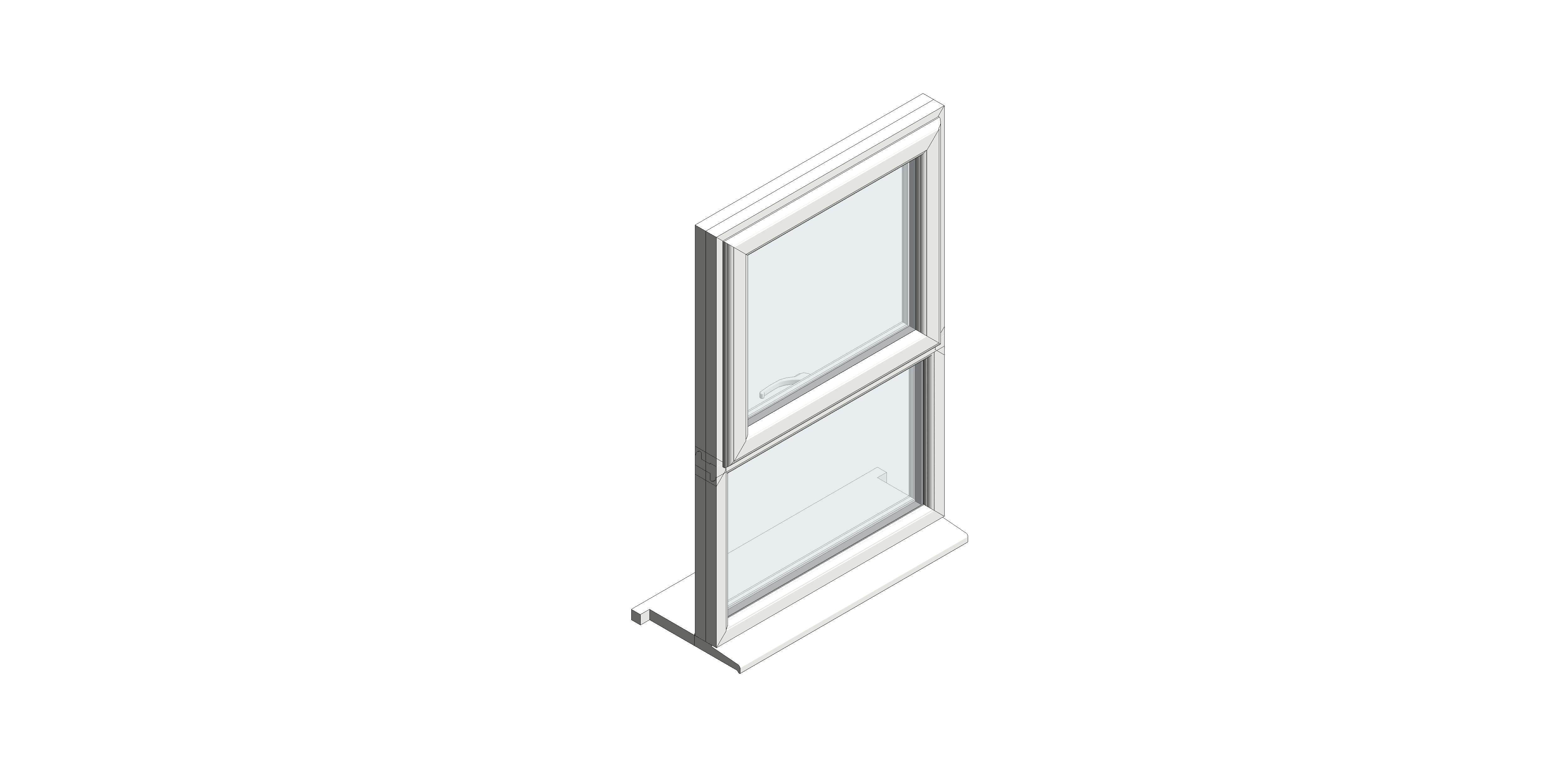 Product: Spectus Casement Window – Ovolo - Top Hung Over Fixed