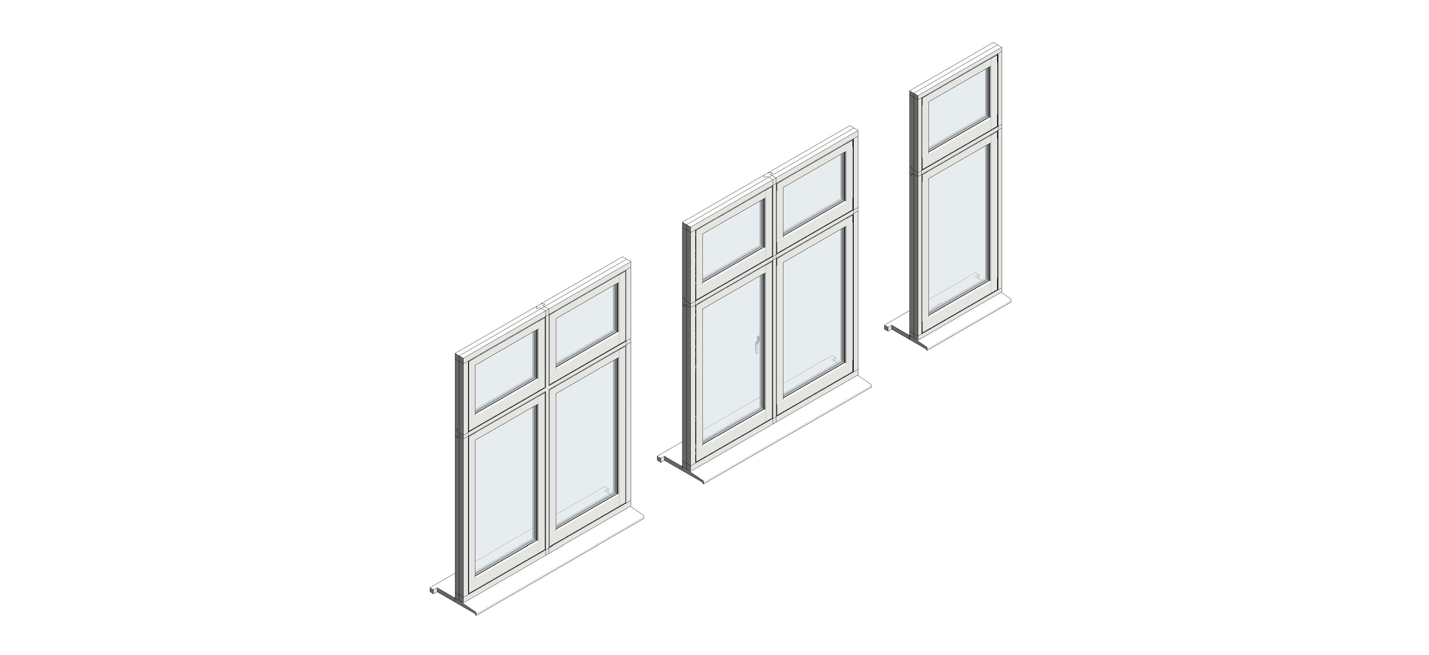 Product: Flush Casement Window - Fixed Combinations