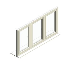 Product: Flush Tilt & Turn Window - Triple Opening