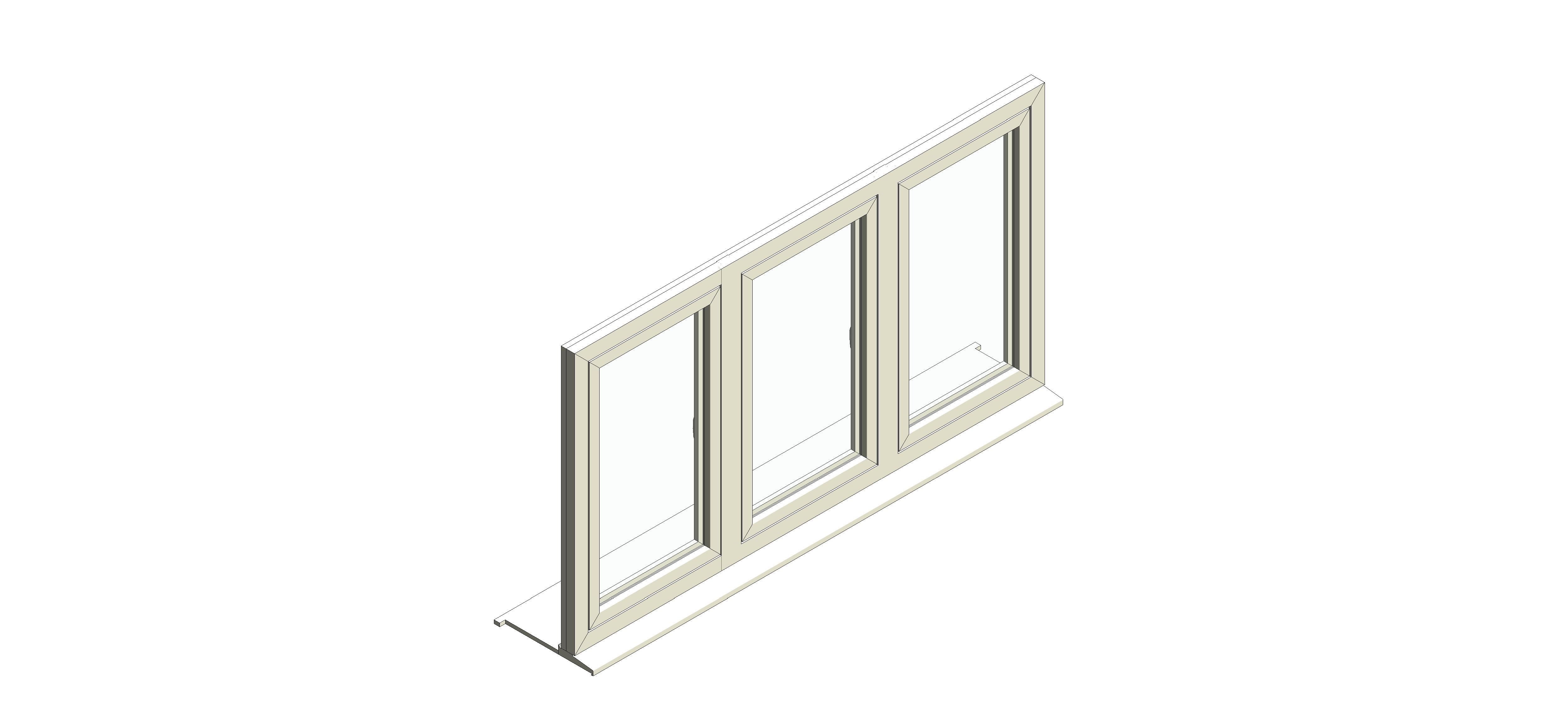 Product: Flush Tilt & Turn Window - Triple Opening