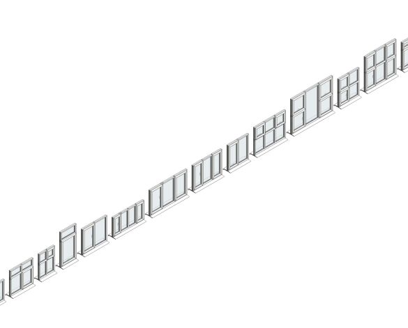 Product: Profile 22 Casement Window - Chamfered - Fixed Combinations