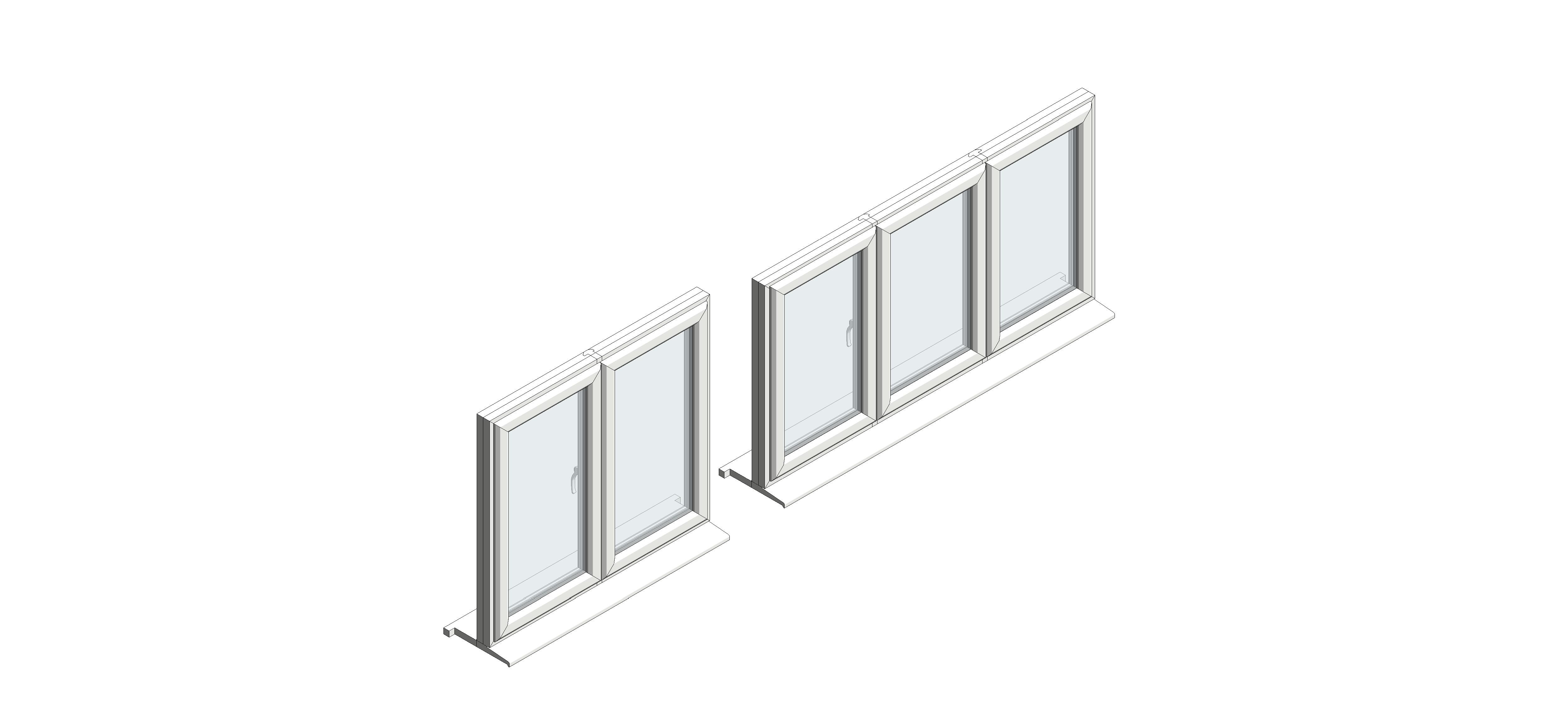 Product: Profile 22 Casement Window - Chamfered - Side Hung French