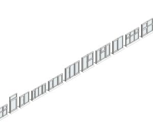 Product: Profile 22 Casement Window - Sculptured - Fixed Combinations