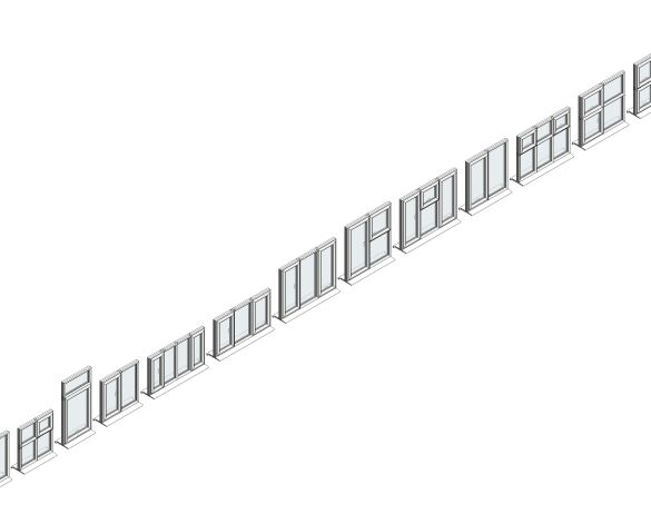 Product: Profile 22 Casement Window - Sculptured - Fixed Combinations